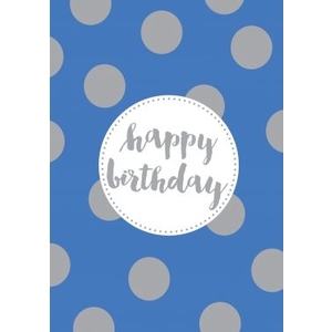 Happy Birthday Spots On Blue Gift Card - Everything Party Supplies