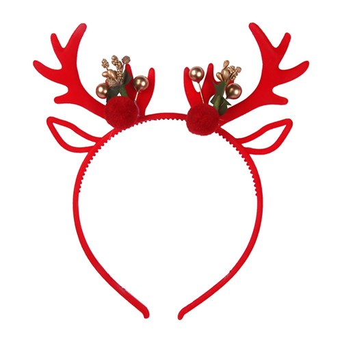 Reindeer Antler Red Headband - Everything Party Supplies